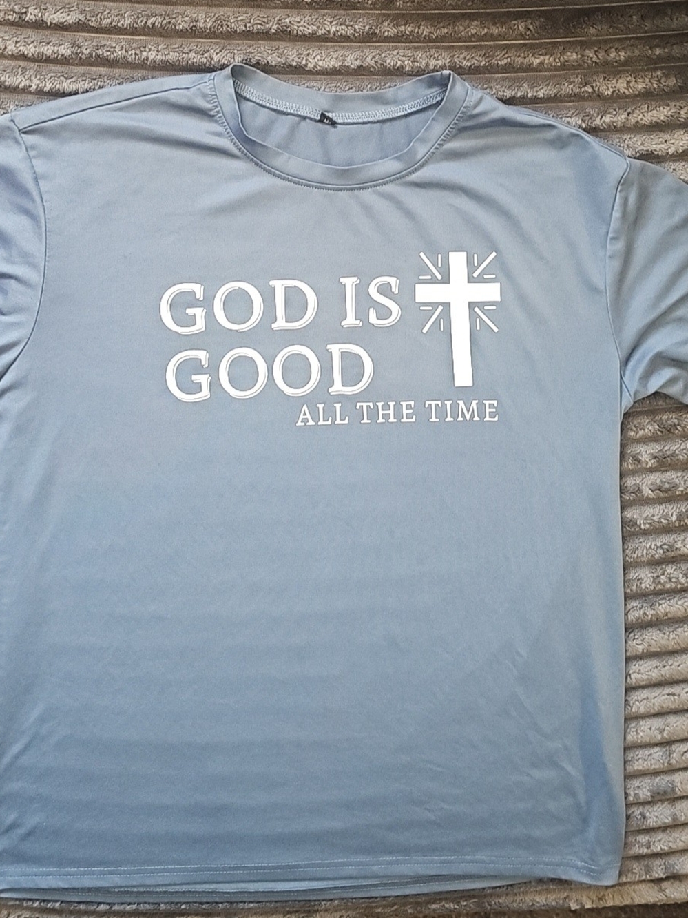 God Is Good All The Time Short-Sleeve Tee - Light Blue